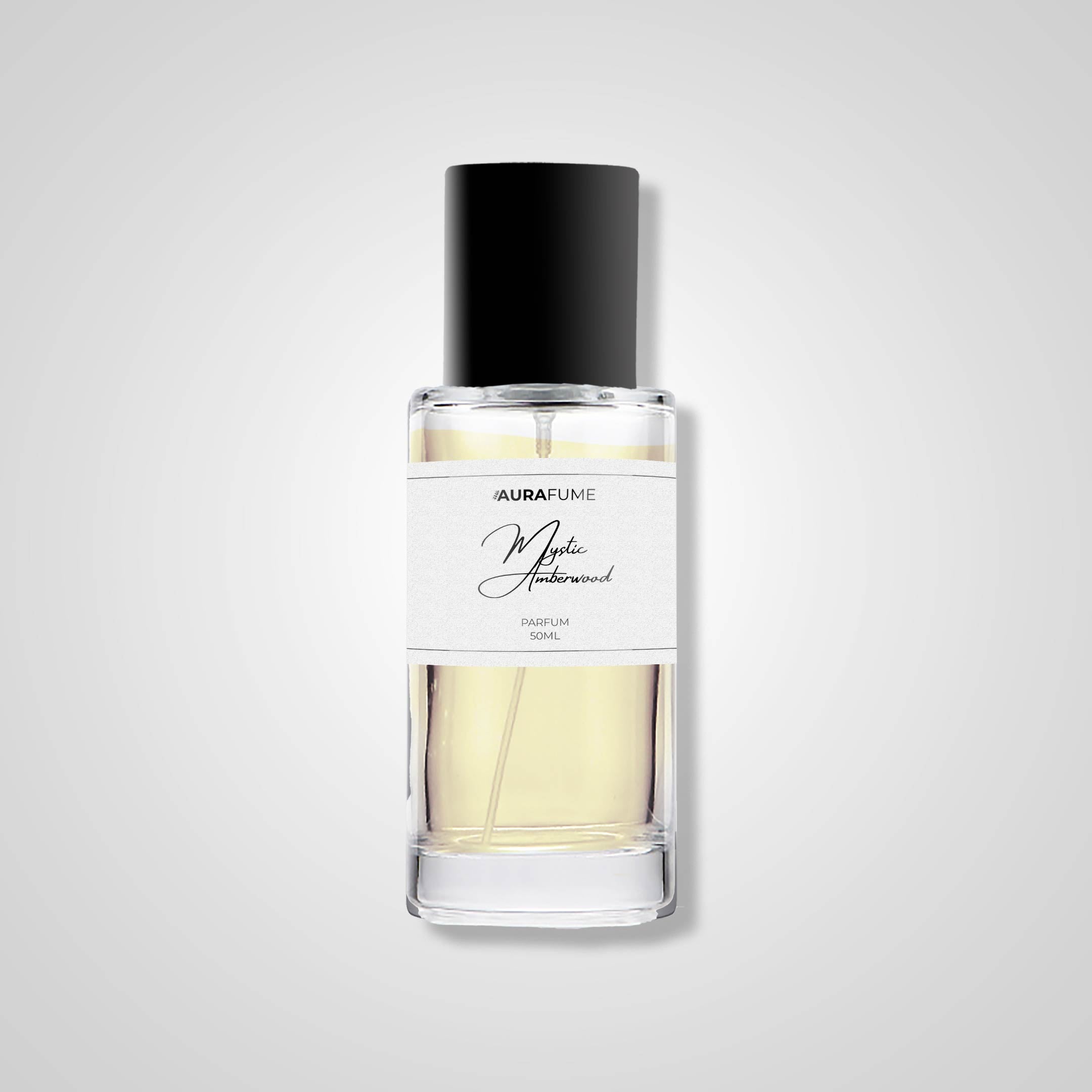 The Aurafume Mystic Amberwood, Parfum 50ML bottle.